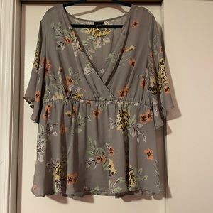 Torrid Faux Wrap Floral Georgette